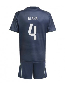 Billige Real Madrid David Alaba #4 Bortedraktsett Barn 2025-26 Kortermet (+ Korte bukser)